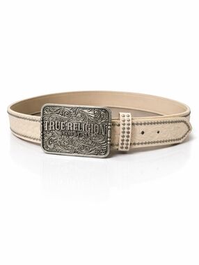 NWT TRUE RELIGION NWT Men’s Western Plaque Buckle Belt L/XL Waist Fit 38" - 40"